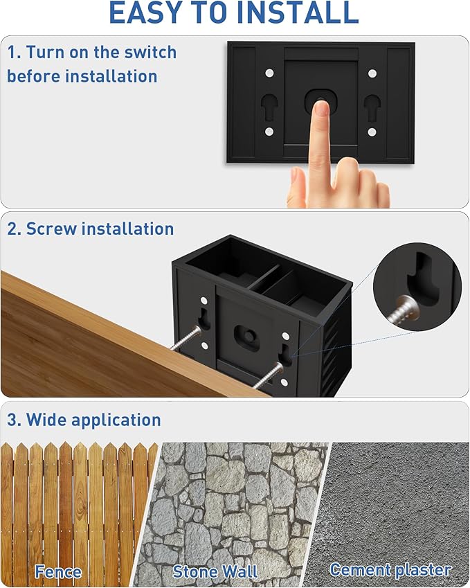 CORESLUX Solar Fence Lights Outdoor, Up and Down Outdoor Wall Lights, IP65 Waterproof Solar Fence Lights, Warm Outdoor Solar Lights for Backyard/Railing/Wall/Step/Patio, 4PCS