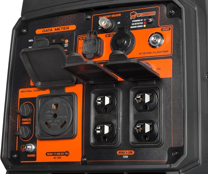 WEN Quiet and Lightweight 4800-Watt Dual Fuel RV-Ready Electric Start Portable Inverter Generator with Fuel Shut Off and CO Watchdog (DF480iX) - Image 3