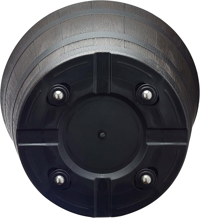Southern Patio 22.5" Whiskey Barrel Outdoor Planter with Wheels, Drainage Hole & Plug, 69.34 qt. Capacity