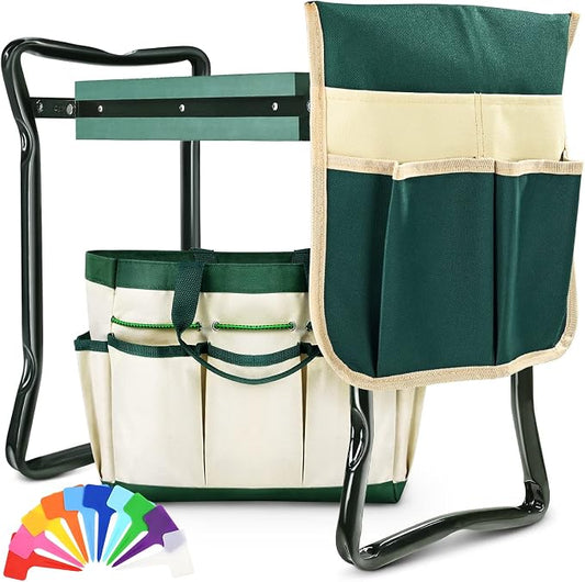 KVR Garden Bench for Kneeling and Sitting Foldable Garden Kneeler and Seat Heavy Duty, Gardener Gifts Ideas for Women Mom Grandma by KVR