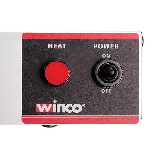 Winco Food Heat Lamp Strip Heater with Undermount Brackets, 1100W, 48"