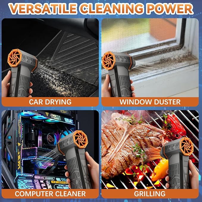 Upgrade Snow Whiz Turbo Blower,Suptruck Frostblazer Thermal Snow Blower,130,000RPM Mini Turbo Snow Blower,Portable Car Snowwith Efficient Turbine Tech, Car Windshield Defrost, Snow Removal (1 Set) - Image 3