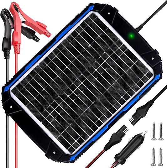 SUNER POWER 20W 12V Solar Battery Trickle Charger & Maintainer PRO, Built-in Intelligent MPPT Controller, Waterproof 12 Volt 20 Watt Solar Panel Charging Kits for Car Marine RV Trailer Boat Automotive by SUNERPOWER