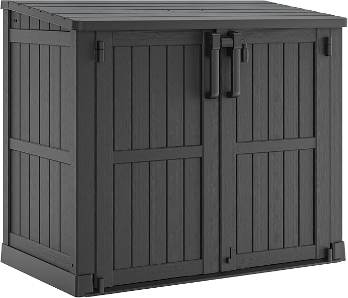 LHBcraft Waterproof Outdoor Storage Cabinet 36 Cu Ft, Portable Horizontal Resin Storage Shed for Backyards, Patios, Waterproof Outdoor Storage Box with Lockable Doors by LHBcraft-US