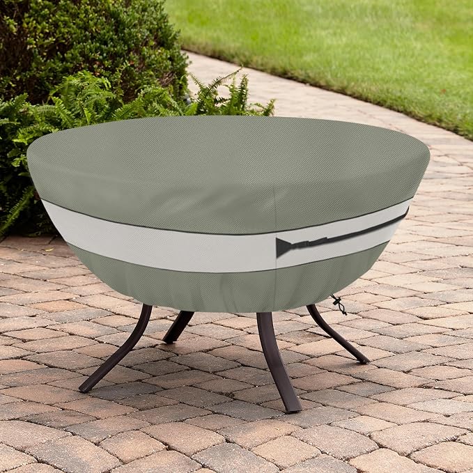 Round Patio Table Cover,Suitable for 48 Inch Diameter Patio Round Table,Waterproof Heavy Duty Round Outdoor Coffee Table Cover Grey Green - Image 6