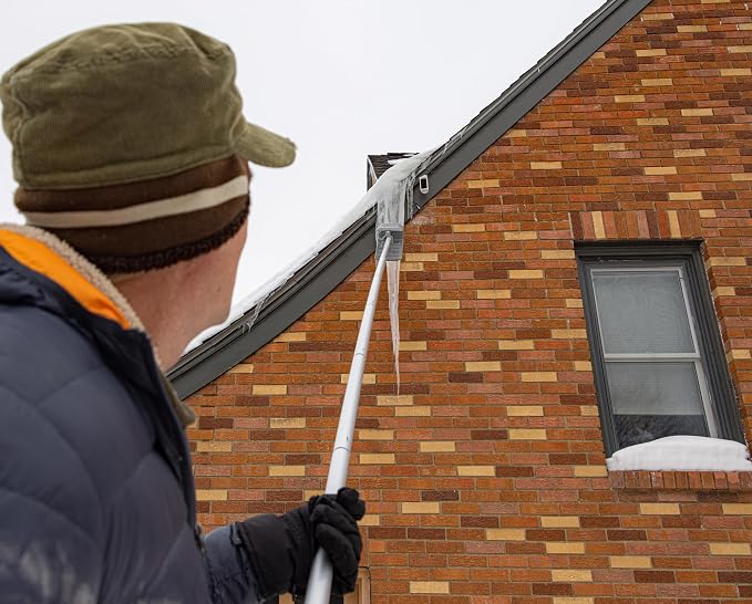 EZ Smart Snow Roof Rake w 16ft Pole, Easy Snow Removal from Roof, Prevents Ice Dams, Quick Assembly, 36 Inches Wide, 21 Foot Reach, Designed in The USA - Image 8