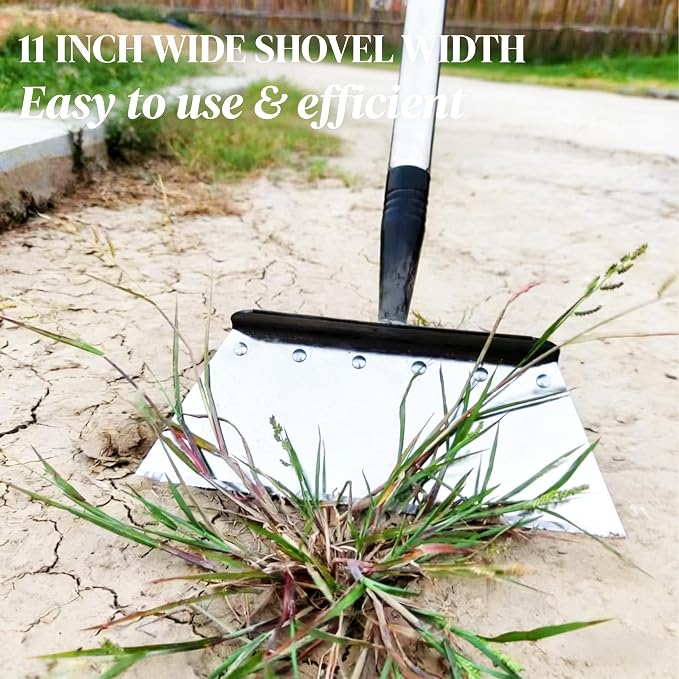 RISETEX Multifunctional Garden Flat Shovel，57" Heavy Duty Stainless Steel Cleaning Tool with Adjustable Handle for Weeding, Lawn Edging, Snow/Ice Removal & Digging, Durable Outdoor Spade & Scraper - Image 5