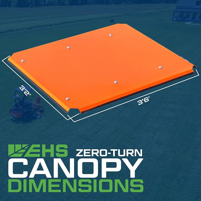 Universal Zero Turn Mower Canopy | ROPS 1.5”-3” | Robust Steel | Orange | Easy Install - Image 2