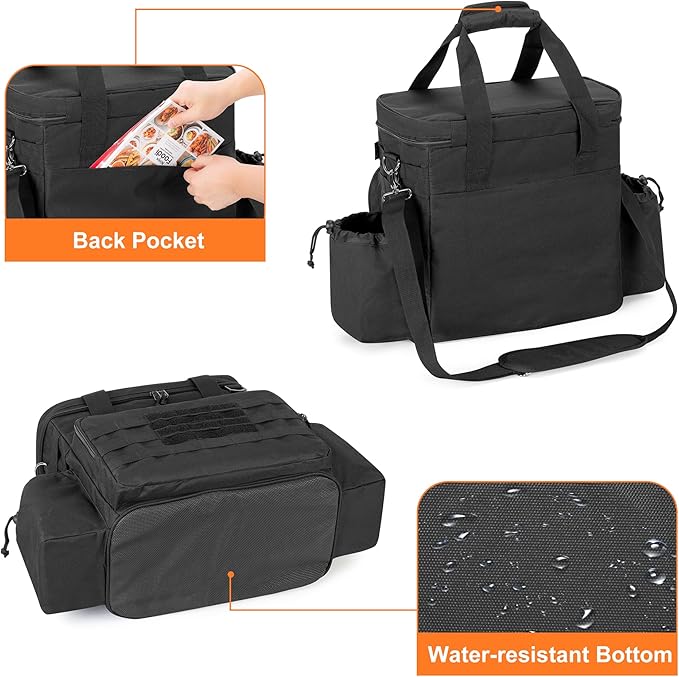 samdew Portable Propane Heater Bag Compatible with Mr. Heater MH9BX, Carrying Case with Multiple Pockets for Accessories, with Water-resistant Bottom, Bag Only