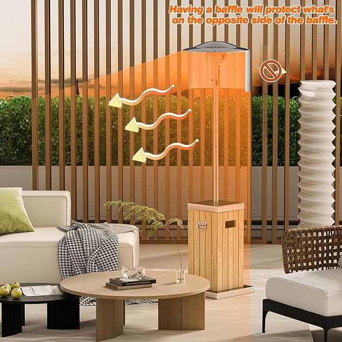Patio Heater Reflector Shield Outdoor Patio Heater Shield Reflector for Extra Heat Reflecting Saving Gas