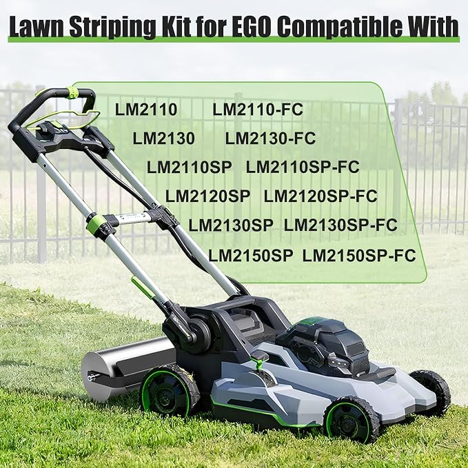 Upgraded Lawn Striping Kit for EGO 21″ Push Mower Compatible with LM2100 Series, Lawn Striping Kit for Push Mower, Heavy Duty Striping Roller, Lawn Mower Striping Kit for Professional Lawn Patterns - Image 2