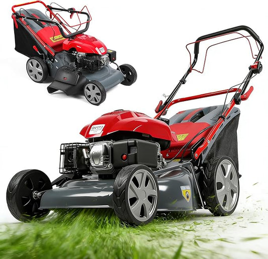 173CC Self Propelled Gas Lawn Mower with Bag[Foldable] - Easy Start, 3 in 1 Multi Functional Gas Powered Push Lawn Mower with 60L Grass Tank for Yard Garden, Self-Propelled Rear Wheel System, 20 Inch by Smalibal