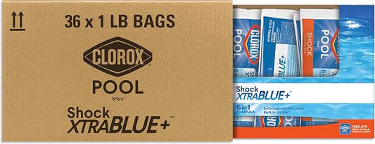 Clorox® Pool&Spa™ Shock XTRABLUE® Plus, Kills Bacteria & Algae in Swimming Pools, Swim-Ready in 15 Minutes, (36-Pack) by Clorox%C2%AEPoolSpa%E2%84%A2