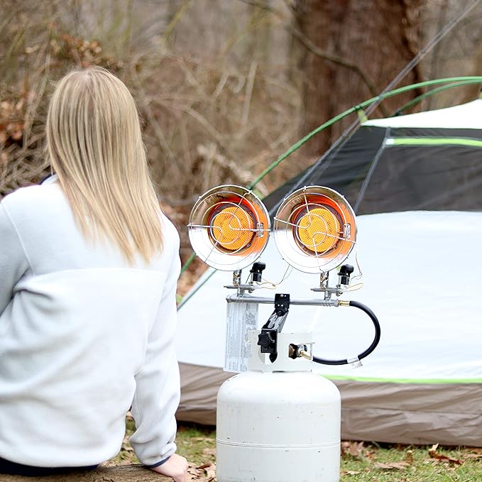 Mr. Heater, MH30T Double Tank Top Outdoor Propane Heater (Propane Cylinder not Included)