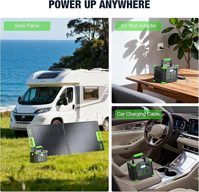 GRECELL Portable Power Station 300W, 288Wh Lithium Battery, 60W Fast Charging, Up to 300W(Peak 600W) AC Outlets, Solar Generator for Outdoor Camping RVs Home Use - Image 7