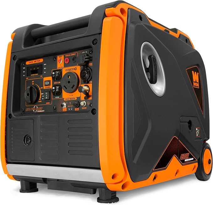 WEN DF451i Super Quiet 4500-Watt Electric Start Dual Fuel RV-Ready Portable Inverter Generator with Fuel Shut-Off by WEN