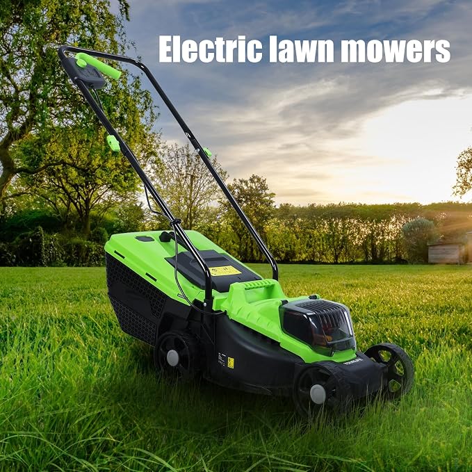 Electric Lawn Mower 1600W Self-Propelled Lawn Mower Cordless Brushless with 30L Grass Tank Brushless Motor Three Adjustable Height 25 45 65mm 3600Rpm US Plug - Image 4