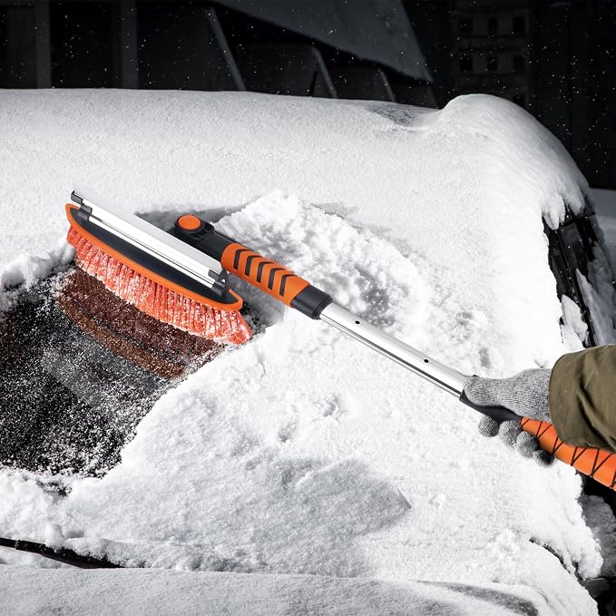 KeFanta Snow Removal Brush and Ice Scrapers for Car Windshield, 3 in 1 Heavy Duty 42'' Extendable Broom for SUV and Truck Window, Automotive Winter Accessories - Image 4