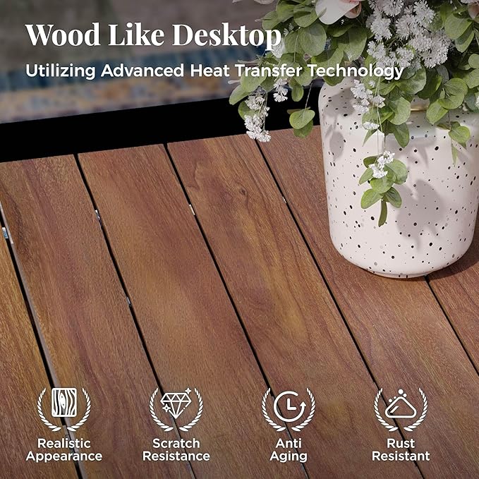 4-Piece Outdoor Patio Furniture Set, Steel Sectional Patio Conversation Sets, All-Weather Outdoor Sectional Furniture with Waterproof Thick Cushions for Porch, Garden, Backyard, Deck, Beige