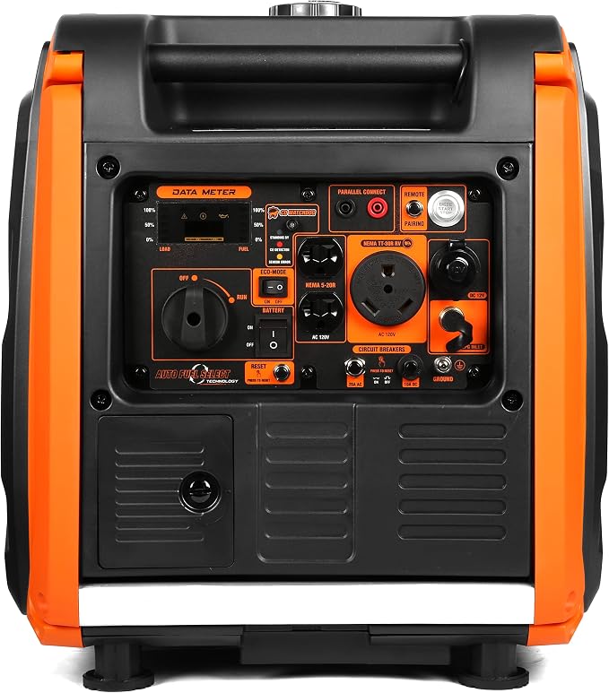 WEN DF452iX Super Quiet 4500-Watt Remote Electric Start Dual Fuel RV-Ready Portable Inverter Generator with Fuel Shut-Off and CO Watchdog - Image 6