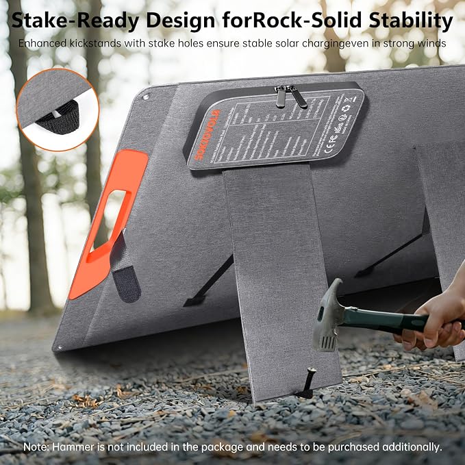 SOKIOVOLA 400W Portable Solar Panel for EF/Jackery/Bluetti/Anker Power Station,Ultra-Lightweight ETFE Foldable Solar Panel,25% High Efficiency,MC4 Output,for Outdoor Camping, Emergency Power Supply - Image 8