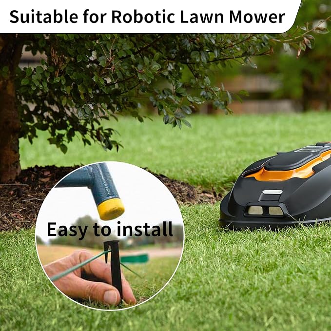 200Pcs 3.3" Plastic Boundary Wire Stakes Lawn Stakes Tent Pegs for Installation Robot Lawn Mower, Pet Fence, Camping Tent, Home Gardening - Image 6