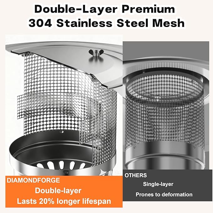 50,000 BTU Stainless Steel Patio Heater - Propane Patio Heater with Double-Layer Stainless Steel Burner, Space Heater, Outdoor Heaters with Wheels Used for Garden, Patio and Residential