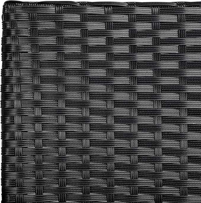 Yaheetech 3 Pieces Patio Porch Furniture Set, Outdoor PE Rattan Wicker Conversation Set with Soft Cushions, Glass Coffee Table & 2 Chairs for Garden/Deck/Courtyard/Poolside, Black/Gray