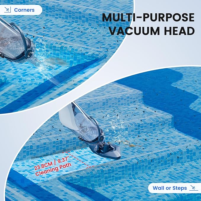 Enhulk Rechargeable Handheld Cordless Pool Vacuum for Above Ground Pool and Inground Pool, 60-Minute Runtime,Powerful Suction up to 18.5 gallons/min, Efficient Leaf and Debris Removal, PC10 Pro - Image 5