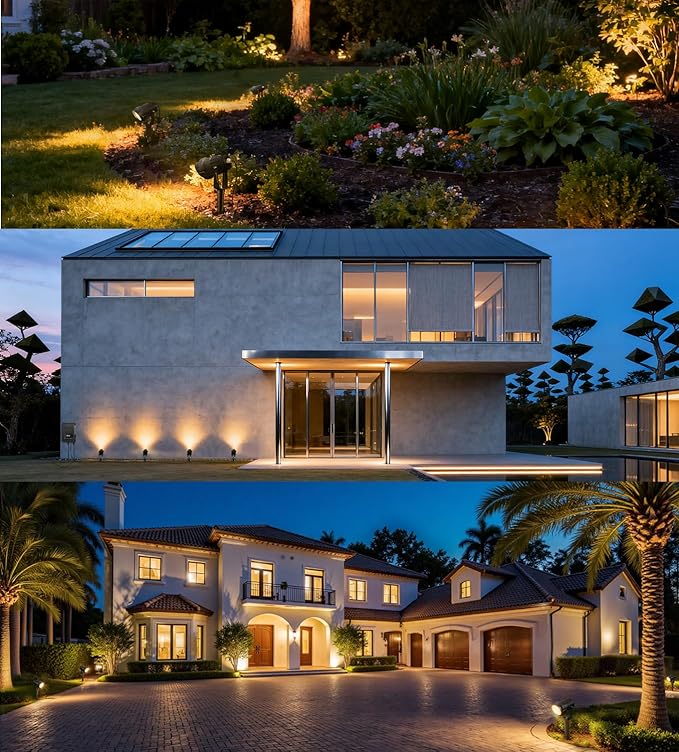 1Pack Low Voltage Landscape Lights LED 5W Landscape Lighting with connectors AC/DC 12V-24V Outdoor Spotlight IP66 Waterproof Tree Flag Lights Warm White Spotlights for Yard Garden Pathway