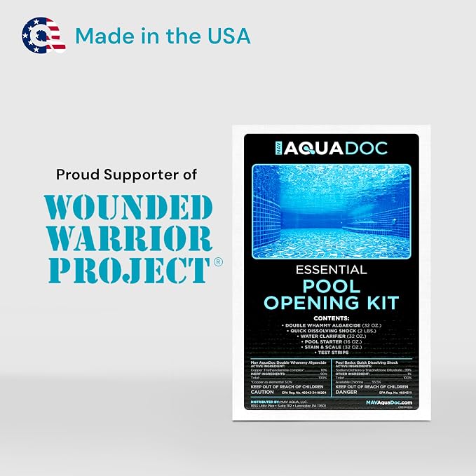Pool Opening Kit - Pool Starter Kit for Inground Pool & Above Ground Pool Chemical Starter Kit to Open Your Pool - AquaDoc Pool Start Up Chemical Kit Designed for 15000 to 20000 Gallon Pool - Image 4