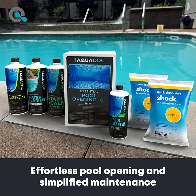 Pool Opening Kit - Pool Starter Kit for Inground Pool & Above Ground Pool Chemical Starter Kit to Open Your Pool - AquaDoc Pool Start Up Chemical Kit Designed for 15000 to 20000 Gallon Pool - Image 7