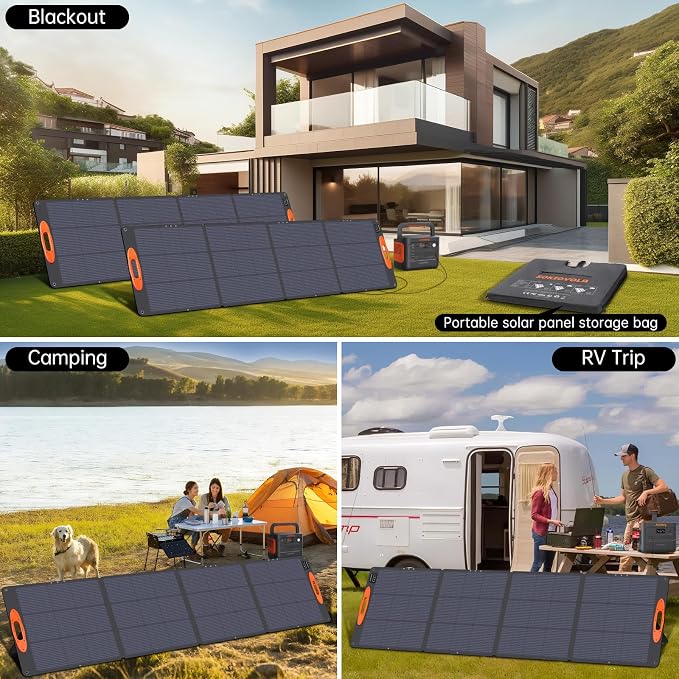 SOKIOVOLA N-Type 16BB 220W Portable Solar Panel for EF/Jackery/Bluetti/Anker Power Station, IP68 Waterproof Foldable Solar Panel ETFE 25% High Efficiency for Outdoor Camping RV Trip - Image 8