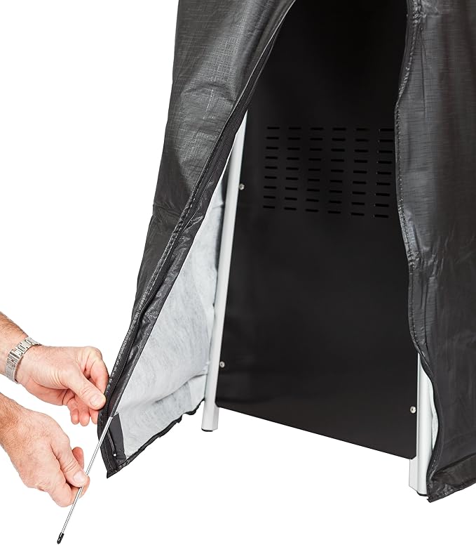 Fire Sense 60949 Vinyl Cover Full Length Outdoor For Patio Heaters With Square Reflectors Heavy Duty 10 Gauge Felt Lined Waterproof Weather Resistant With Zipper - Square Patio Heater