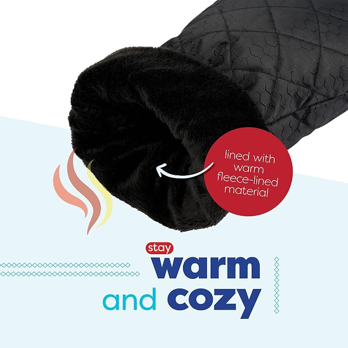 SCRUBIT Ice Scraper with Glove - Car Windshield Scraper for Ice and Snow w/Fleece Mitt - Quickly Scrape and Remove Snow While Staying Warm - Waterproof & Windproof - Car Scraper Snow Brush (Black) - Image 5