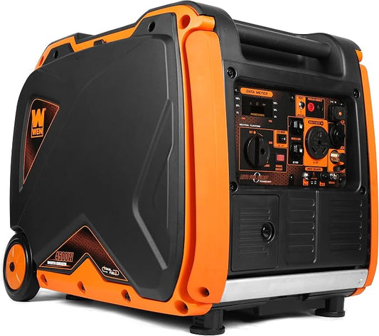 WEN DF450i Super Quiet 4500-Watt Dual RV-Ready Portable Inverter Generator with Fuel Shut-Off by WEN
