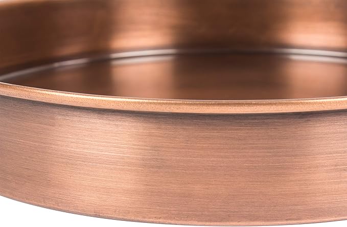 H Potter Tall Copper Planter Indoor Outdoor 28 Inch Antique Copper Hammered Metal Garden Planter with Insert Drainage and Drip Trays Large Decorative Floor Planter for Entryway Porch Patio Set of 2