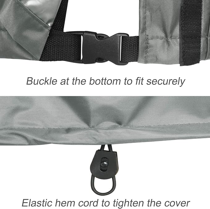 Porch Shield Waterproof Universal Generator Cover 26 x 20 x 20 inch - for Most Generators 3000-5000 Watt, Gray - Image 5