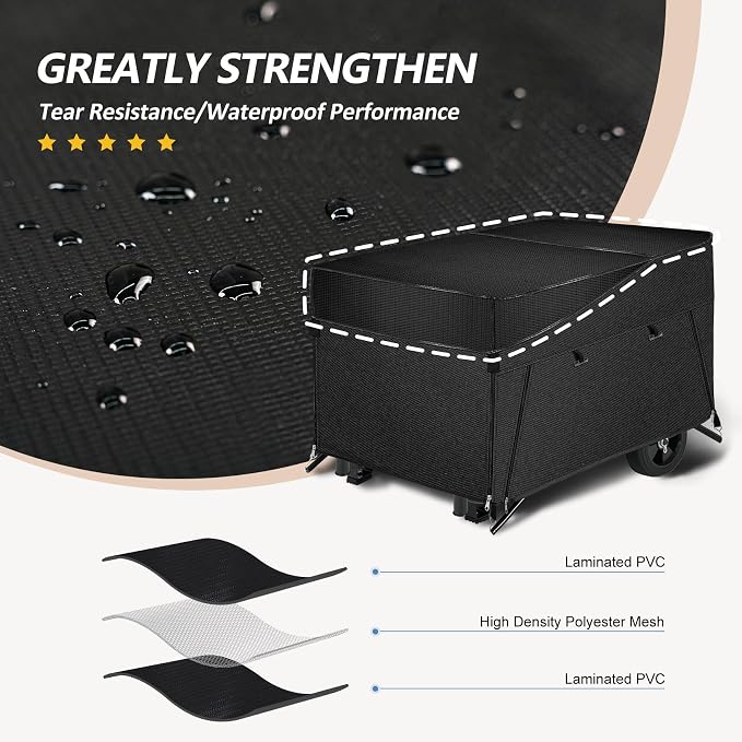 Porch Shield Generator Covers Running - Heavy Duty Waterproof Generator Rain Enclosure Tent Tarpaulin Shelter for 3500 -12000 Watt, Black（Top Opening） - Image 2