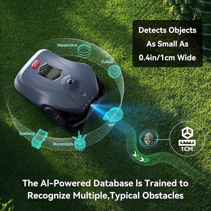 Neomow X LE Robot Lawn Mower Perimeter Wire Free for 0.37 Acre 3D LiDAR SLAM+Vision Mapping Robotic Lawnmower with 4G, No RTK Station Required, AI Accurate Obstacle Avoidance, App Control, Anti-Theft - Image 5