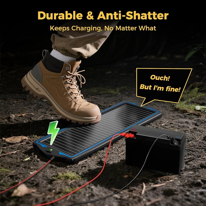 SUNAPEX 12V Solar Battery Charge: Waterproof Portable Solar Panel Kit - Battery Maintainer Trickle Charger - with Upgrade Built in Charge Controller for Car Boat RV Trailer Automotive Motorcycle - Image 9