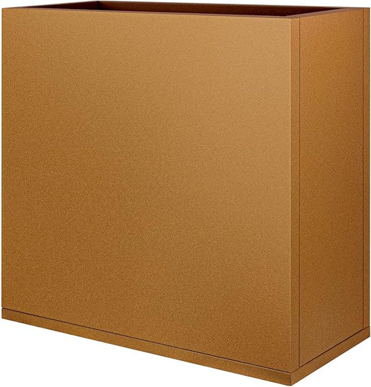 28"x12"x28" Corten Steel Planter Box, Rustic Metal Planter with Drainage Holes, Rust & Weather Resistant for Patio Garden Indoor Outdoor Commercial Use