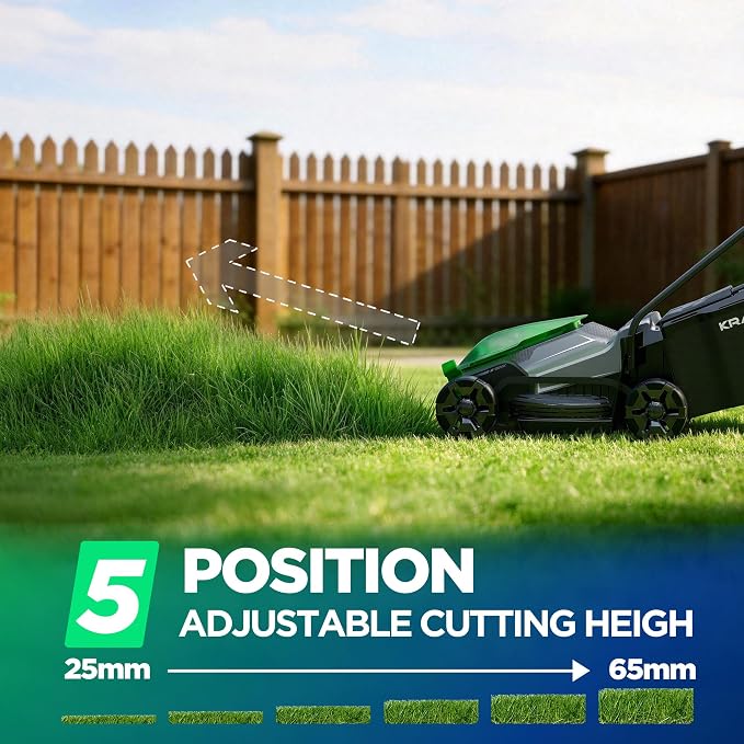 14" Cordless Lawn Mower, 40V Lightweight Push Mower with 2×5.0Ah Battery, Ultra-Quiet Motor for Small Yards, Lawn Care, Backyard Maintenance - Image 7