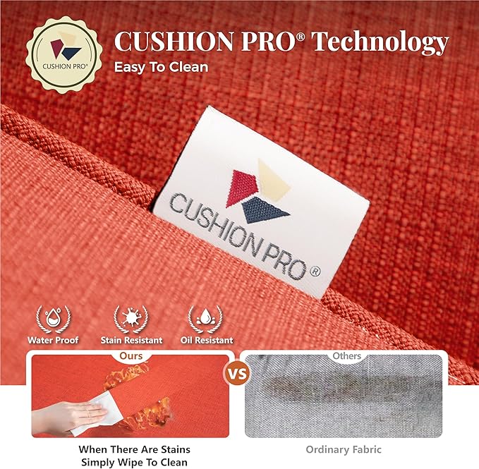 Swivel Patio Wicker Chairs Set of 2, High Back Outdoor Swivel Patio Rattan Chairs with 5.5" Thick Cushions for Bistro Balcony Porch Deck and Yard, Red
