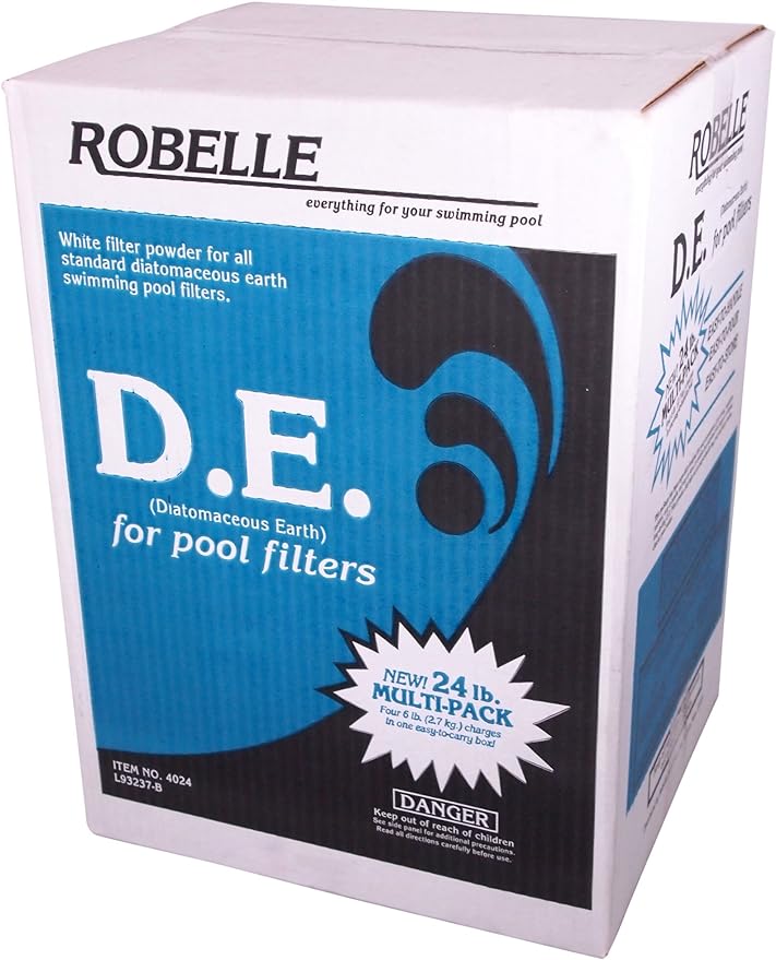 Robelle 24-Pounds Premium D.E. for Pool Filters, Diatomaceous Earth DE Pool Filter Powder, Made in USA by Robelle
