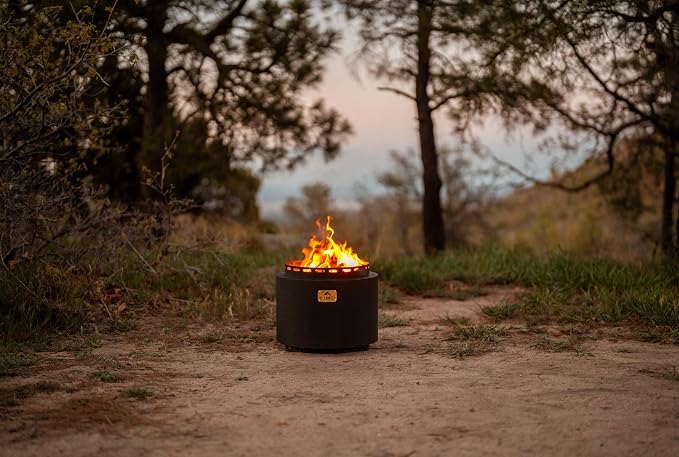 18" Smokeless Fire Pit with Removable Ash Pan, Fire Poker & Carry Bag - Portable Outdoor Fire Pit - Cast Iron - Wood Burning Lightweight Fireplace, Ideal for 4-6 People, 25 lbs - Image 7