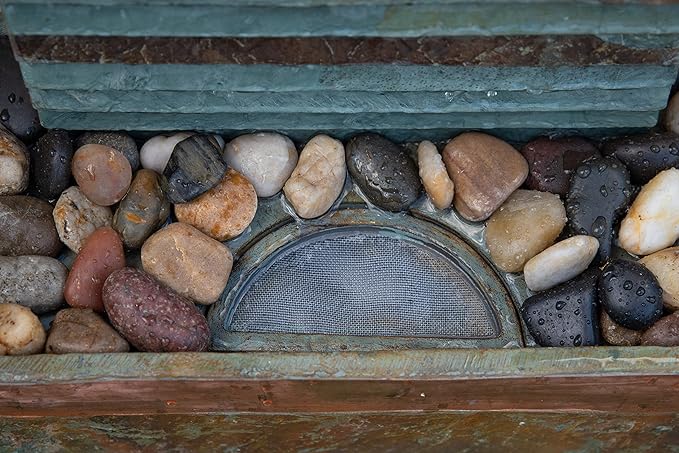 Kenroy Home 51013SLCOP Stave Indoor/Outdoor Floor Fountain with Copper Finish, Rustic Style, 48" Height, 8" Width, 16" Depth
