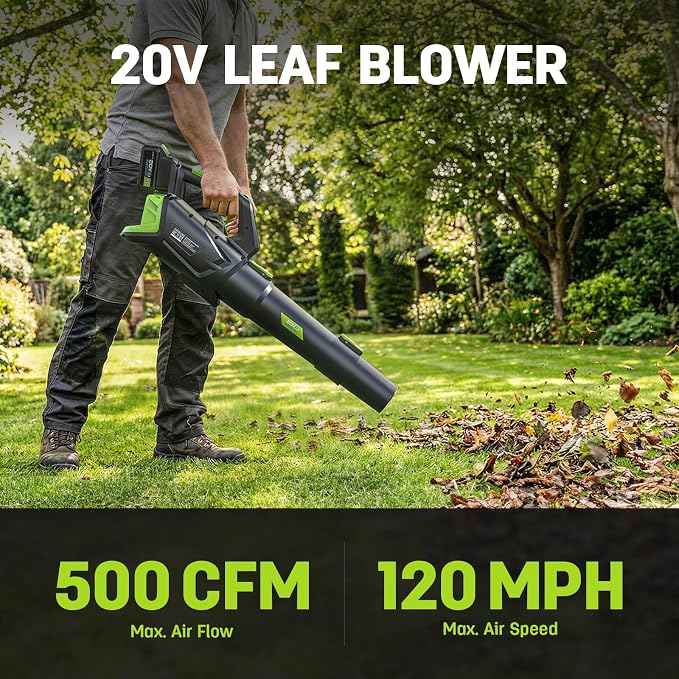 STEELITE 40V (2x20V) 17" Cordless Lawn Mower & 500 CFM Electric Leaf Blower Combo Kit with 2x4.0Ah Batteries & Dual Chargers - Image 8