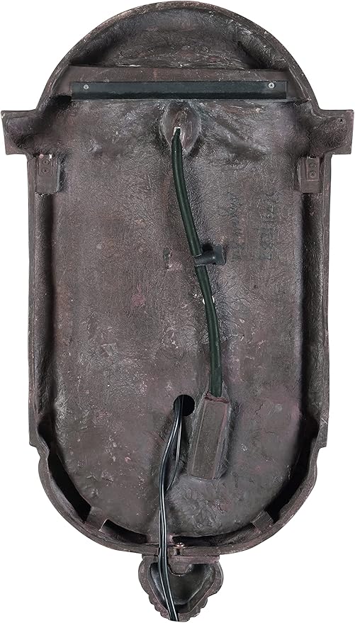 Kenroy Home 51011PLBZ San Pablo Indoor/ Outdoor Wall Fountain with Bronze Finish, Classic Style, 35" Height, 9" Width, 19.5" Depth