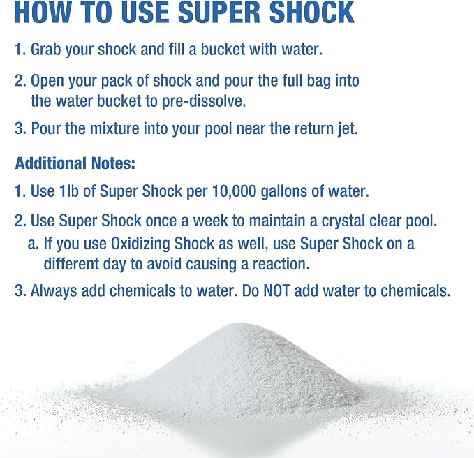 Doheny's Super Pool Shock | Pro-Grade Chlorine Shock, Quick-Dissolving, Fast-Acting 68% Cal-Hypo Granular Pool Shock | 24 x 1lb Bags, Proudly Made in the USA - Image 6